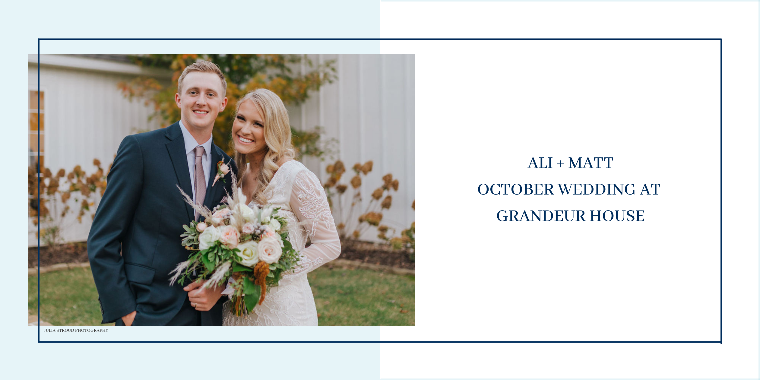 October Wedding at Grandeur House | Julia Stroud Photographyy