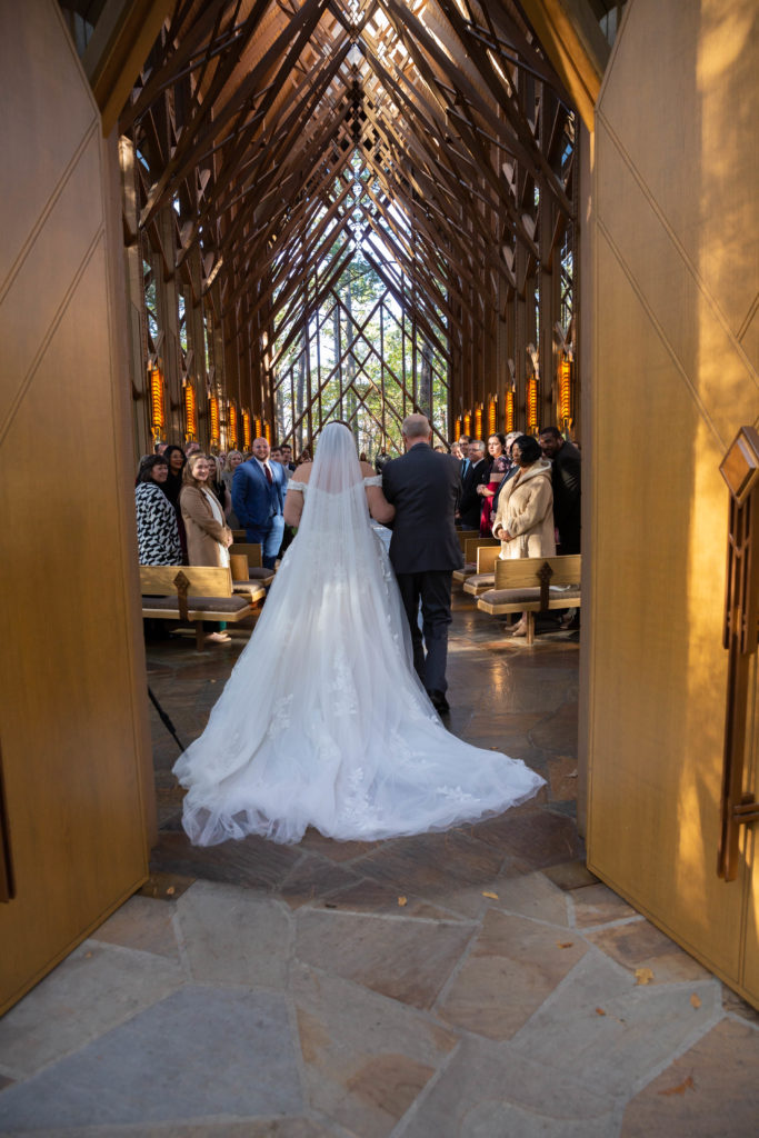 November Wedding in Hot Springs | Walking Down The Aisle