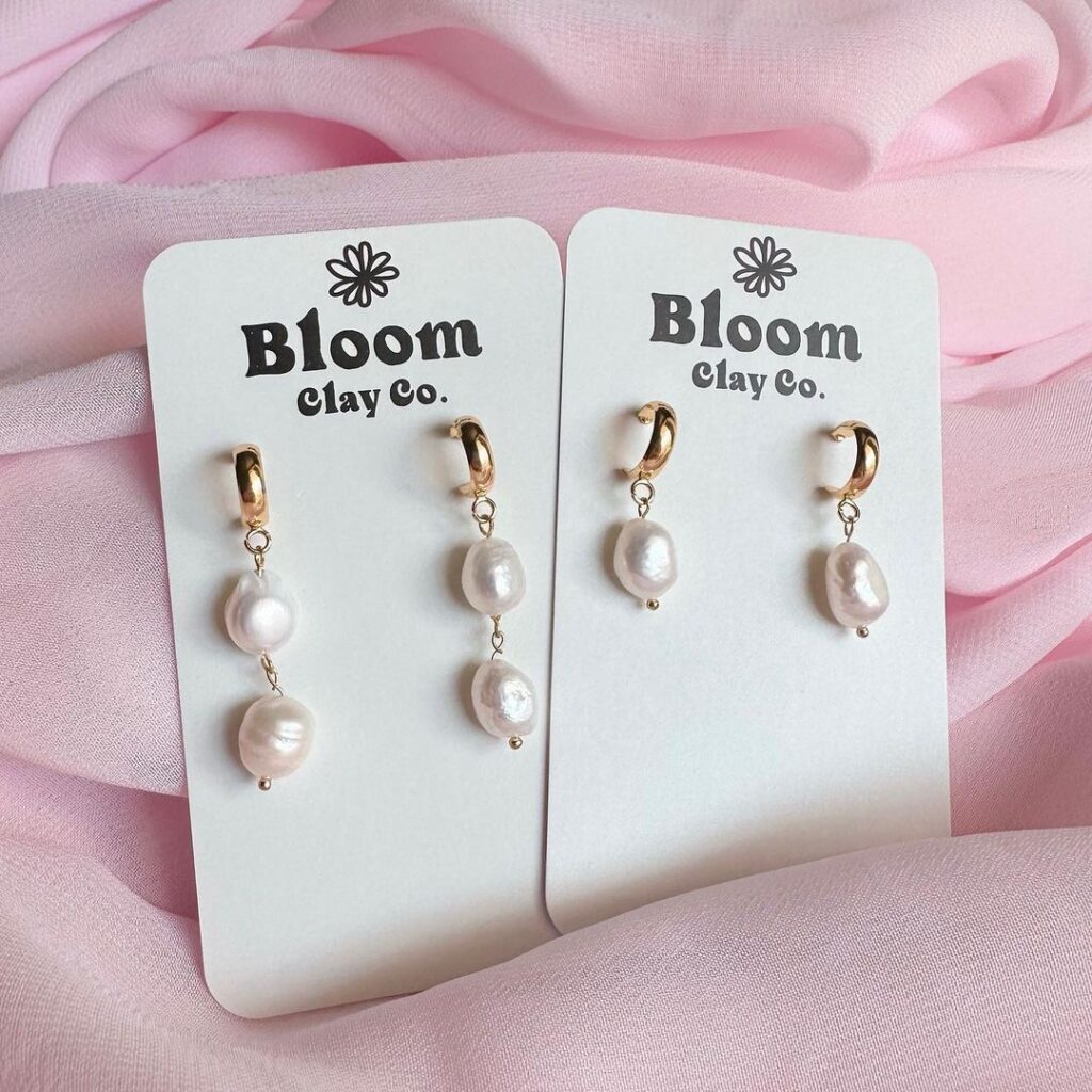 Bloom Clay Co Bridal Collection | Pearl Bridal Earrings