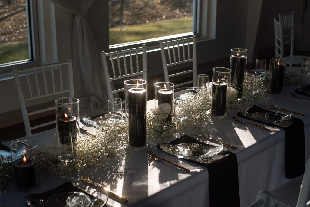 Black Wedding Candles | Wedding at Cold Springs